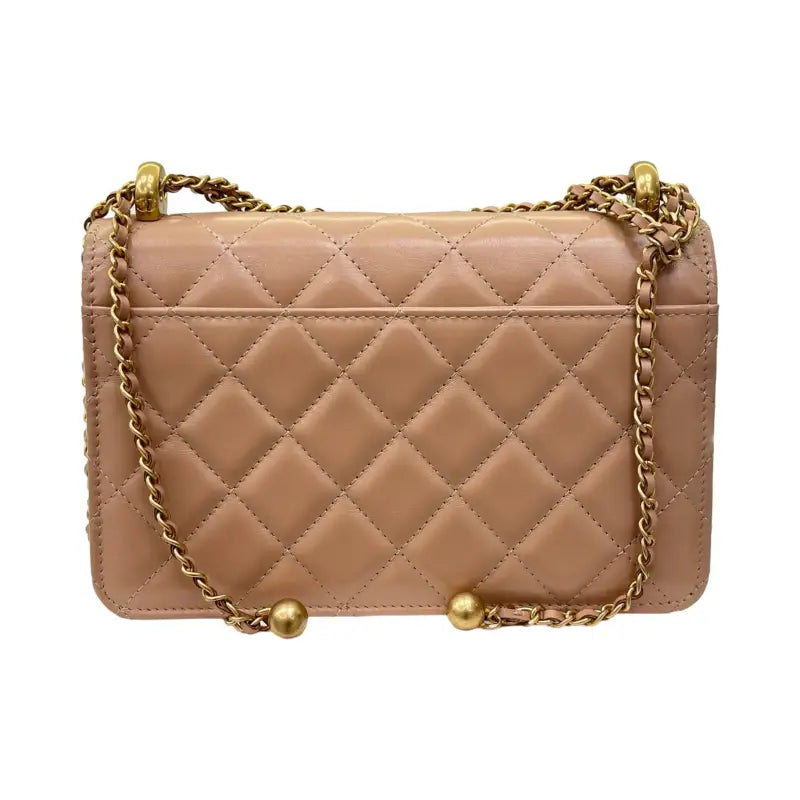 Chanel Perfect Fit Wallet on Chain | Quilted Calfskin | Beige | Pre-Owned Excellent