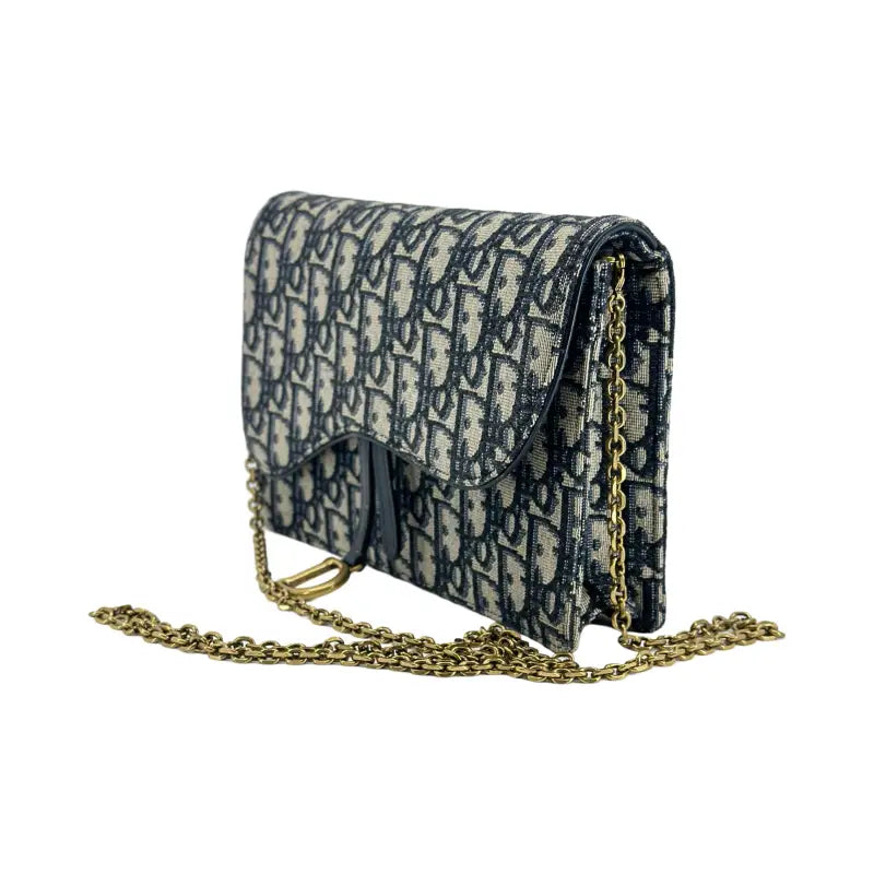Dior Medium Saddle Pouch with Chain | Pre-Owned Excellent