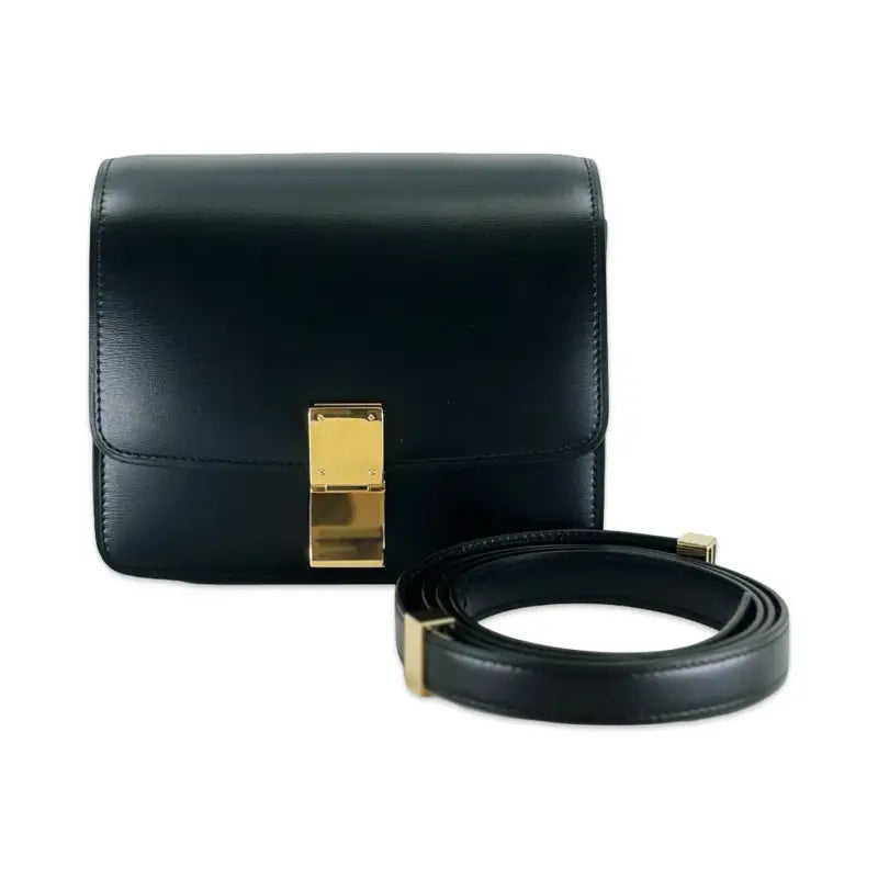 Celine Box Bag – Small Black Calfskin Gold Hardware Never Worn