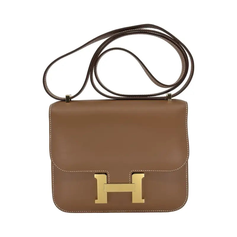 Hermès Constance 19 | Gold Swift Leather | Gold Hardware | B Stamp | New Full Set with Mirror