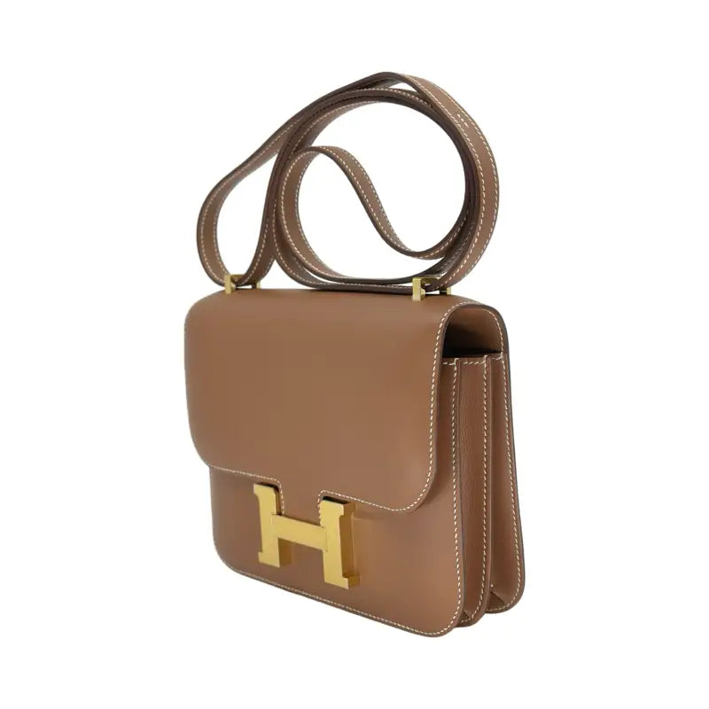 Hermès Constance 19 | Gold Swift Leather | Gold Hardware | B Stamp | New Full Set with Mirror