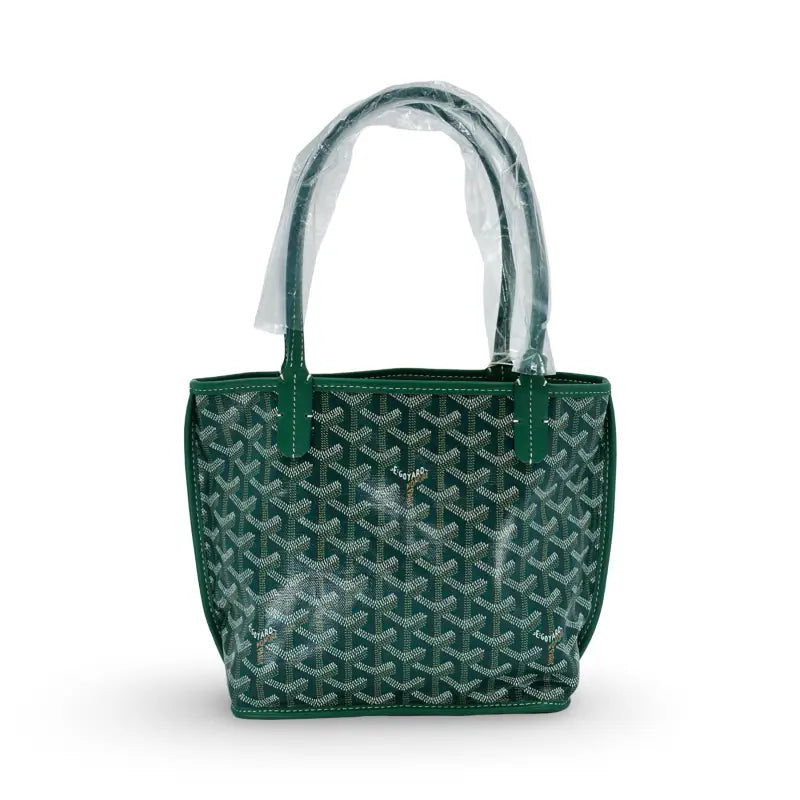 Goyard Anjou Mini Tote | Green Goyardine Canvas | New | Full Set