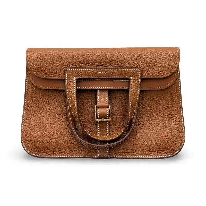 Hermès Halzan 25 Bag | Gold | Gold Hardware | Pre-Owned