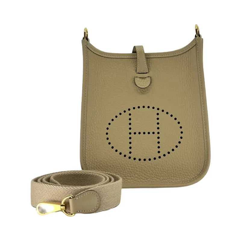 Hermès Mini Evelyne | Trench | Gold Hardware | K Stamp | New Full Set