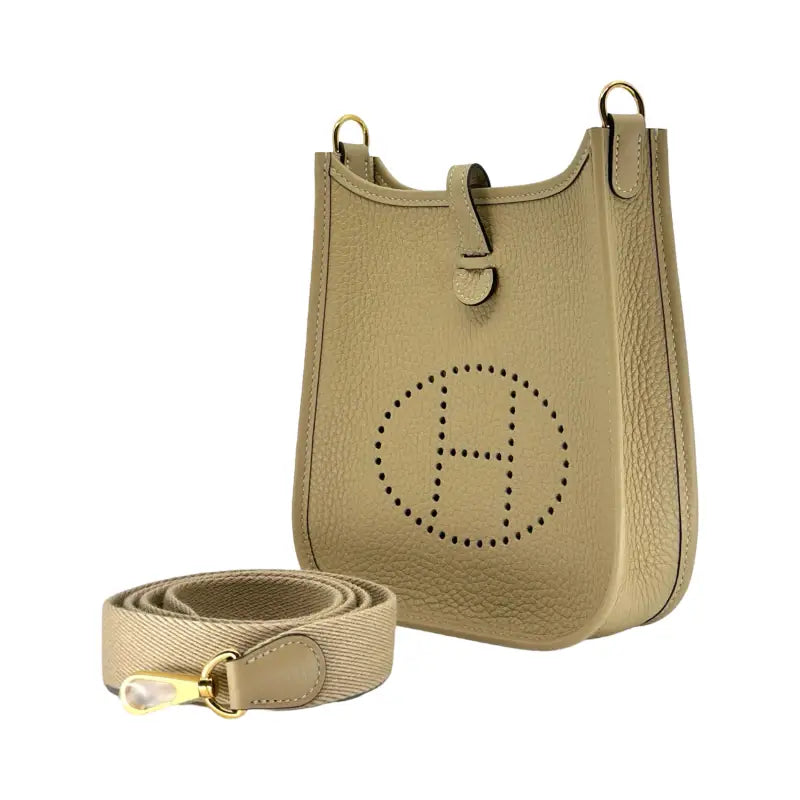Hermès Mini Evelyne | Trench | Gold Hardware | K Stamp | New Full Set