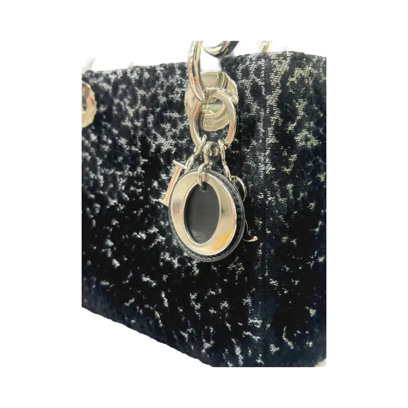 Dior Mini Lady Dior | Black Velvet | Silver Hardware | Pre-Owned Very Good