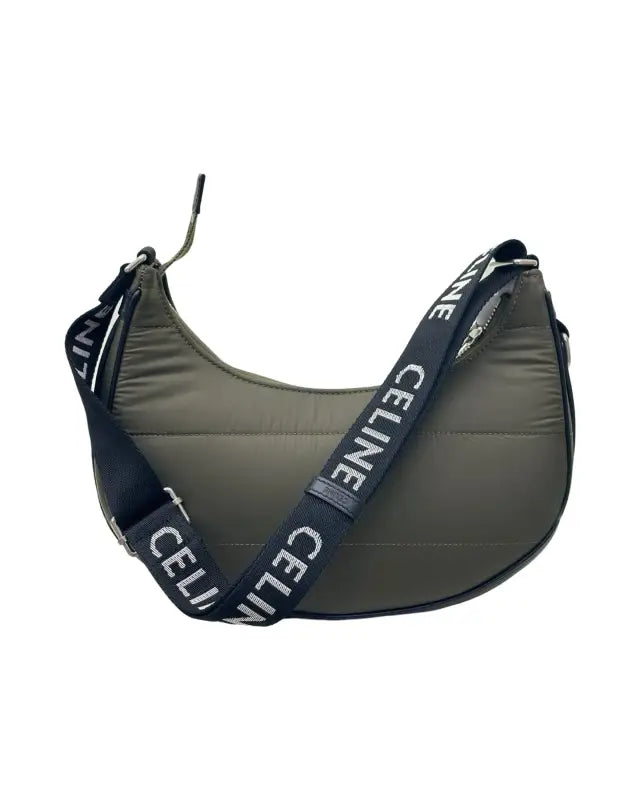 Celine Nylon Ava Bag – Olive Green Logo Strap (Never Worn)