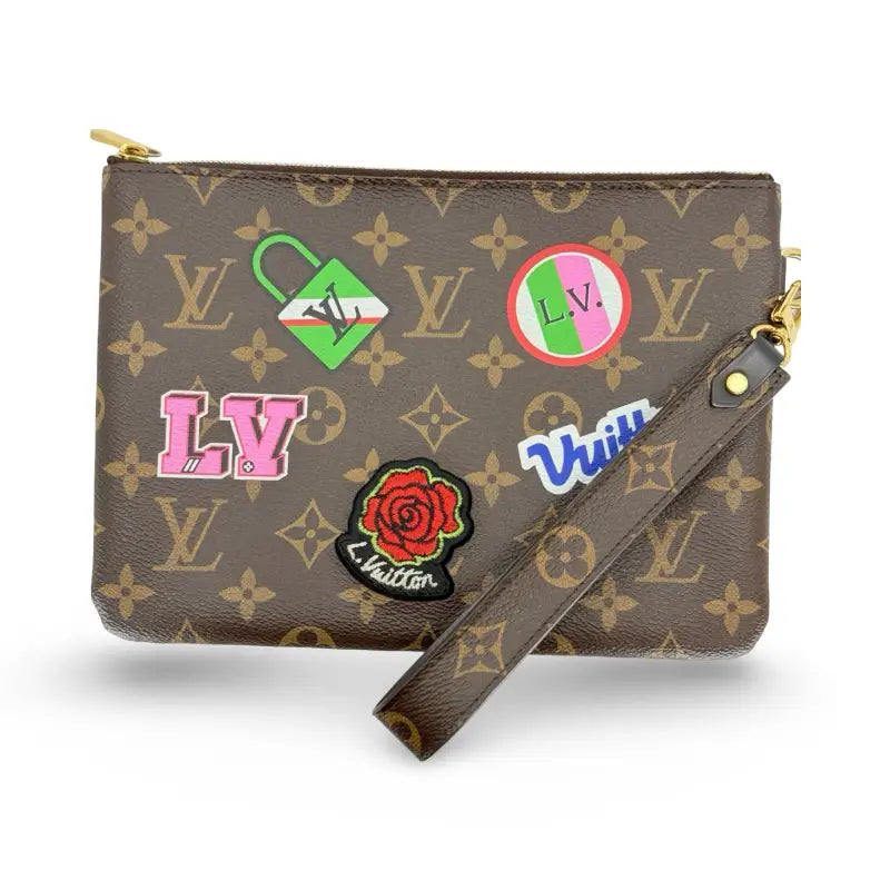 Louis Vuitton City Pouch | Limited Edition Patches | Monogram Canvas | PRE-OWNED EXCELLENT