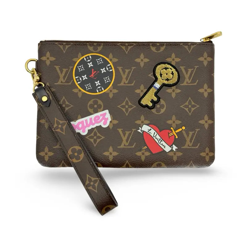 Louis Vuitton City Pouch | Limited Edition Patches | Monogram Canvas | PRE-OWNED EXCELLENT