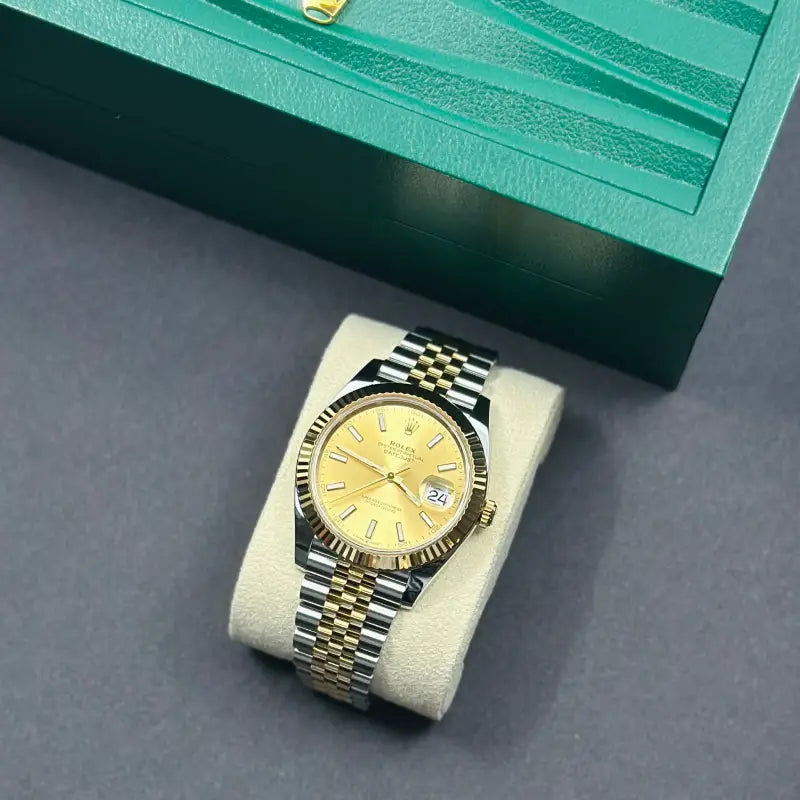 Rolex Datejust 41 – Ref. 126334 | Champagne Dial | Fluted Bezel | Jubilee Bracelet | 2024 | New